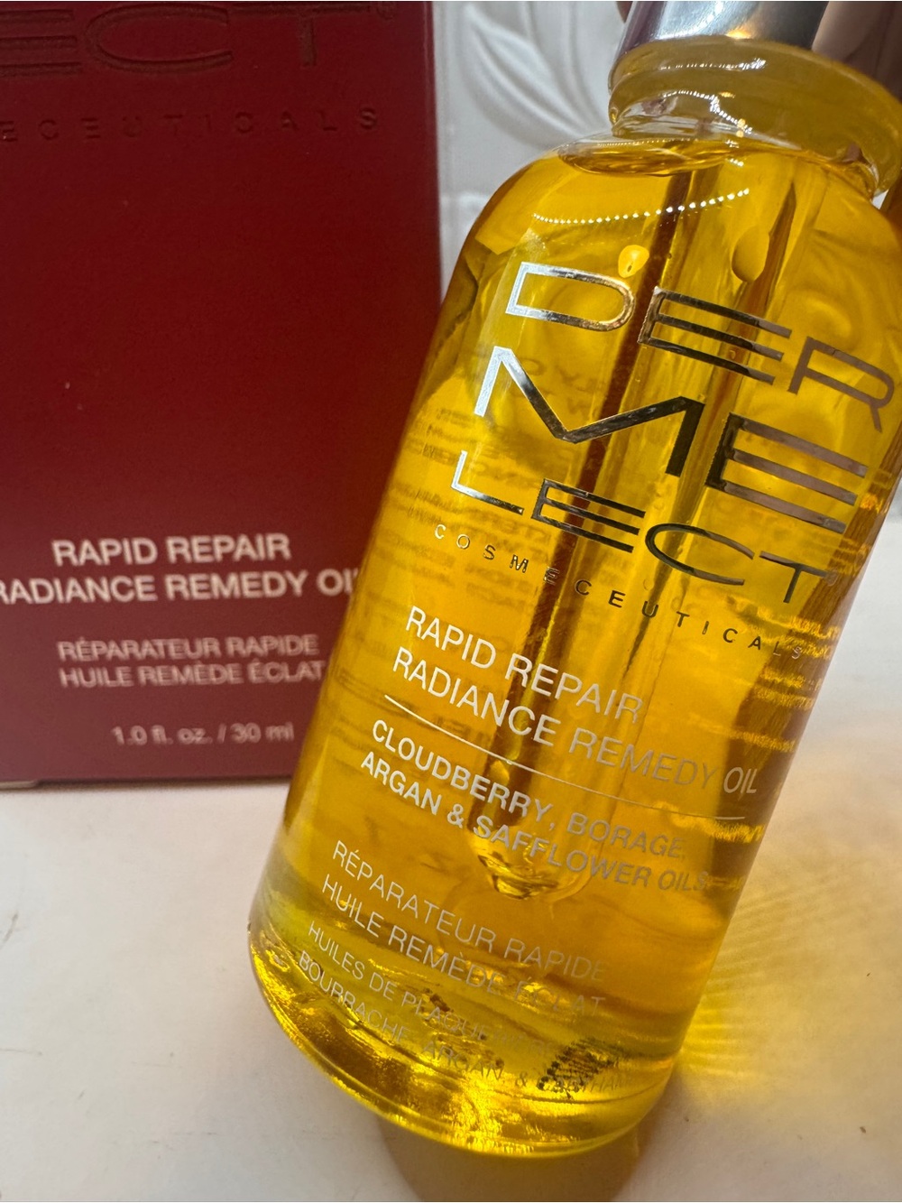 Dermelect rapid repair radiance remedy oil